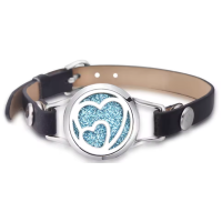 "Herzen“ Lederriemen Aromatherapie-Armband "Herzen“ Lederriemen Aromatherapie-Armband