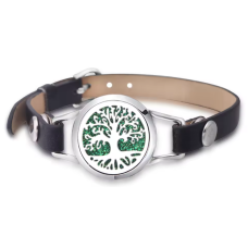 "Baum des Lebens“ Lederriemen Aromatherapie-Armband